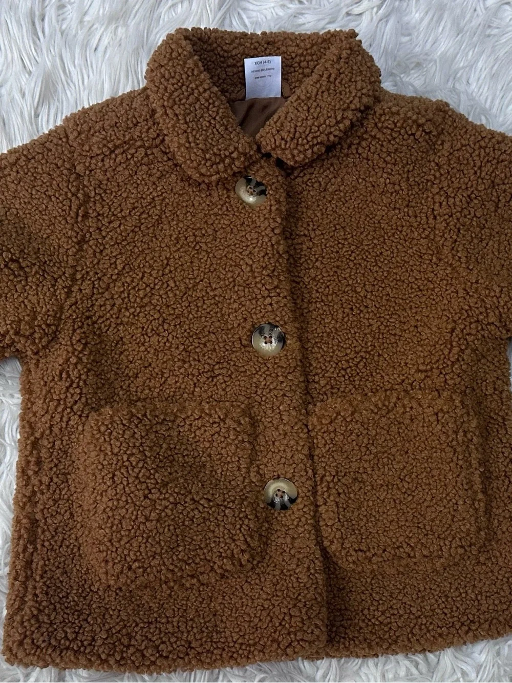 wonder nation Plush Teddy Coat Duo in Plum and Camel